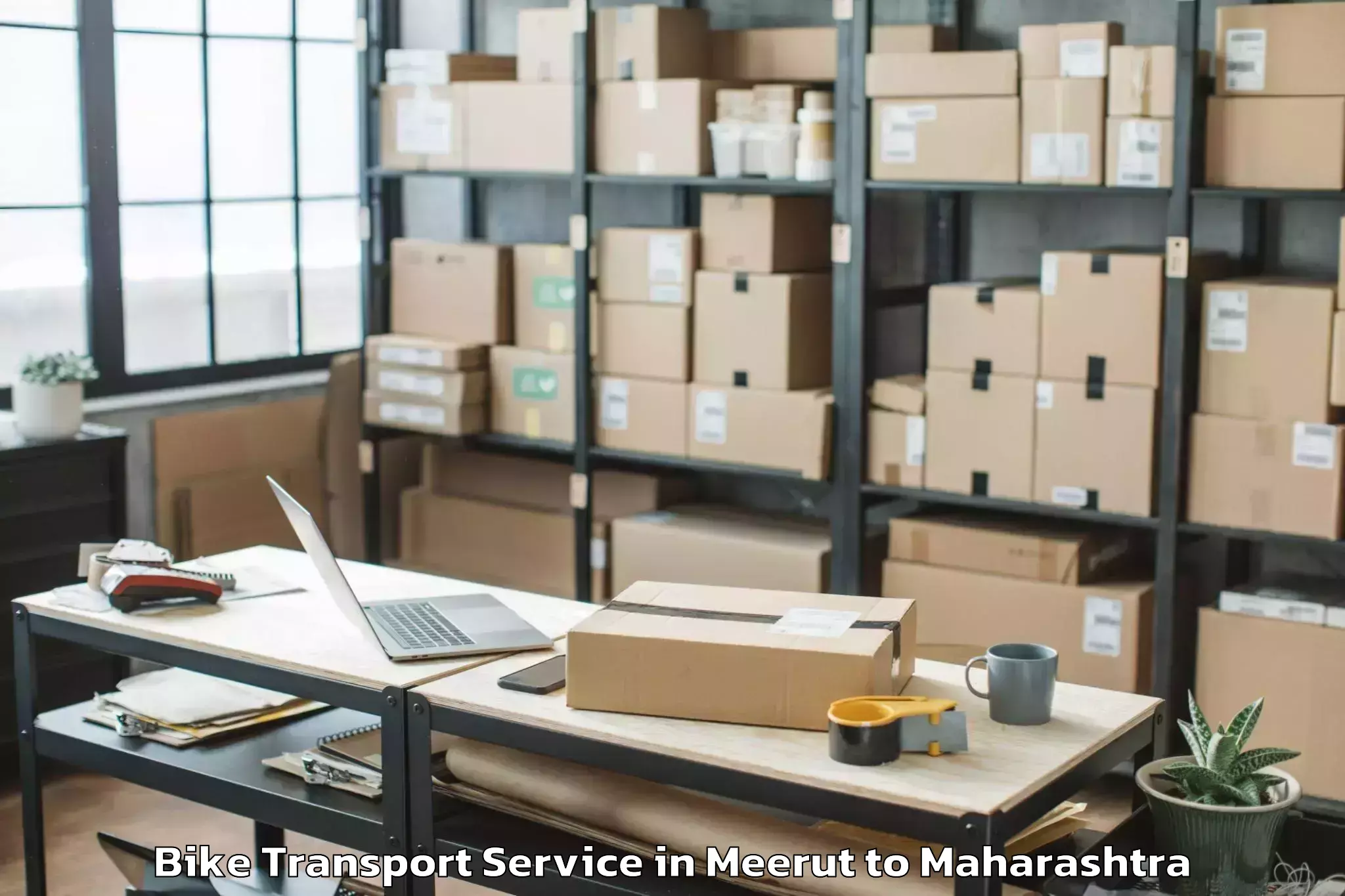 Leading Meerut to Pombhurna Bike Transport Provider